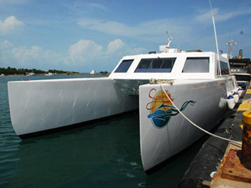 Sensacion Catamaran travels between San Andres and Providencia Islands in Colombia